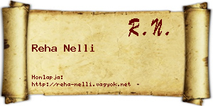 Reha Nelli névjegykártya